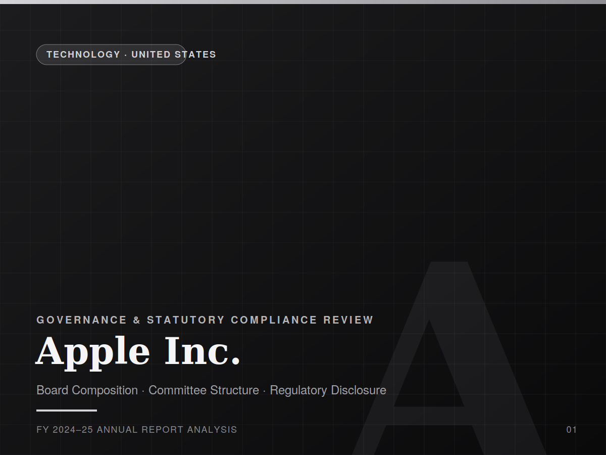 Reading Between the Lines of Apple’s Governance Disclosures