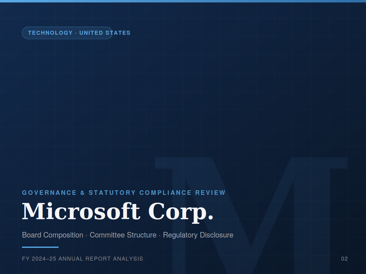 Microsoft’s Governance Report Card: Independence, AI Oversight, and a Board in Transition