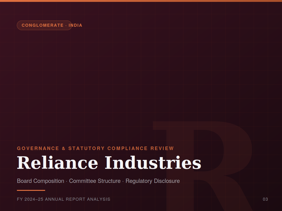 Inside Reliance Industries’ Corporate Governance Report: What the Fine Print Reveals