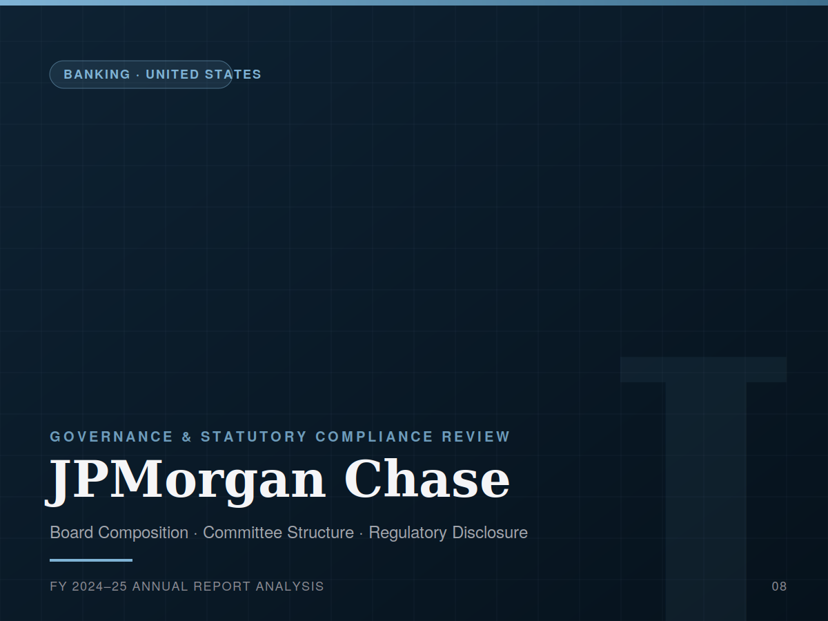 JPMorgan Chase’s Proxy Statement: Governing the Largest Bank in America