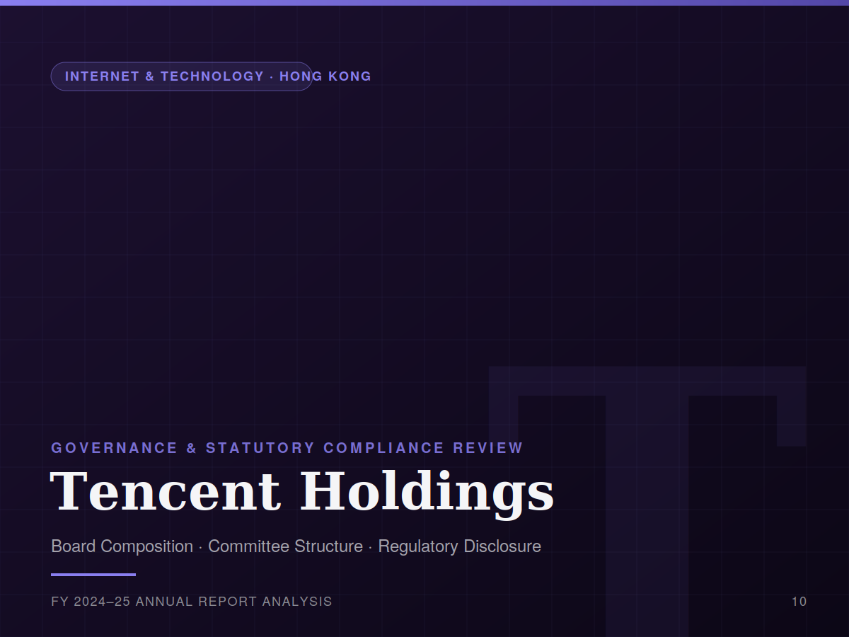 Tencent’s Governance Disclosures: Independence by the Numbers, and What the Numbers Don’t Show