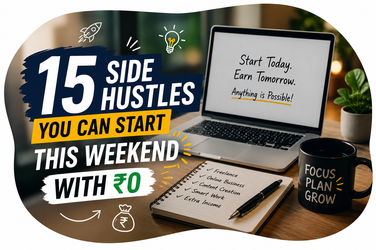 15 Side Hustles You Can Start This Weekend With ₹0