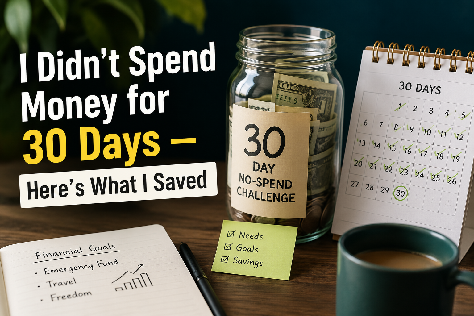 I Didn’t Spend Money for 30 Days — Here’s What I Saved